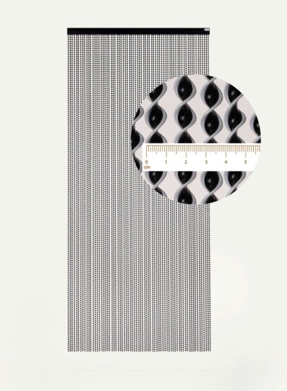 Degor Vliegengordijn Nova Zwart / Wit 90 x 210 cm