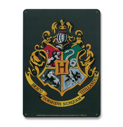 Harry Potter Bordje voor aan de Muur Hogwarts 15 x 21 cm