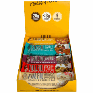 Vitamin & Protein Bar Mix Box* Salted Caramel and White Chocolate Peanut Caramel | Fulfil Nutrition | Dark Salted Caramel and White Chocolate Peanut & Caramel