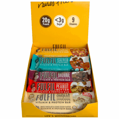 Vitamin & Protein Bar Mix Box* Salted Caramel and White Chocolate Peanut Caramel | Fulfil Nutrition | Dark Salted Caramel and White Chocolate Peanut & Caramel