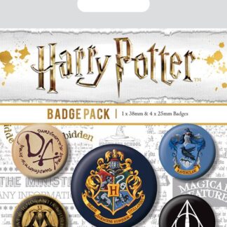 Harry Potter Hogwarts Button 5-pack
